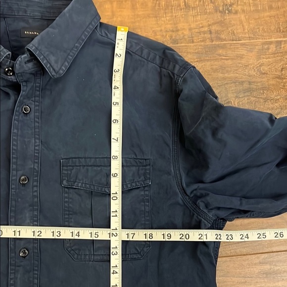 2 Banana Republic Blue and White Casual Button Down Shirt and Navy Shirt - Picture 8 of 15